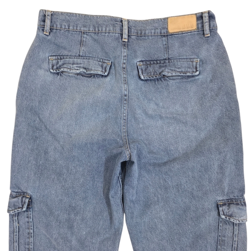 Rails Speedway Cargo Relaxed Boyfriend Pant Breezy Blue Wash Relaxed Denim Jeans - Picture 6 of 10